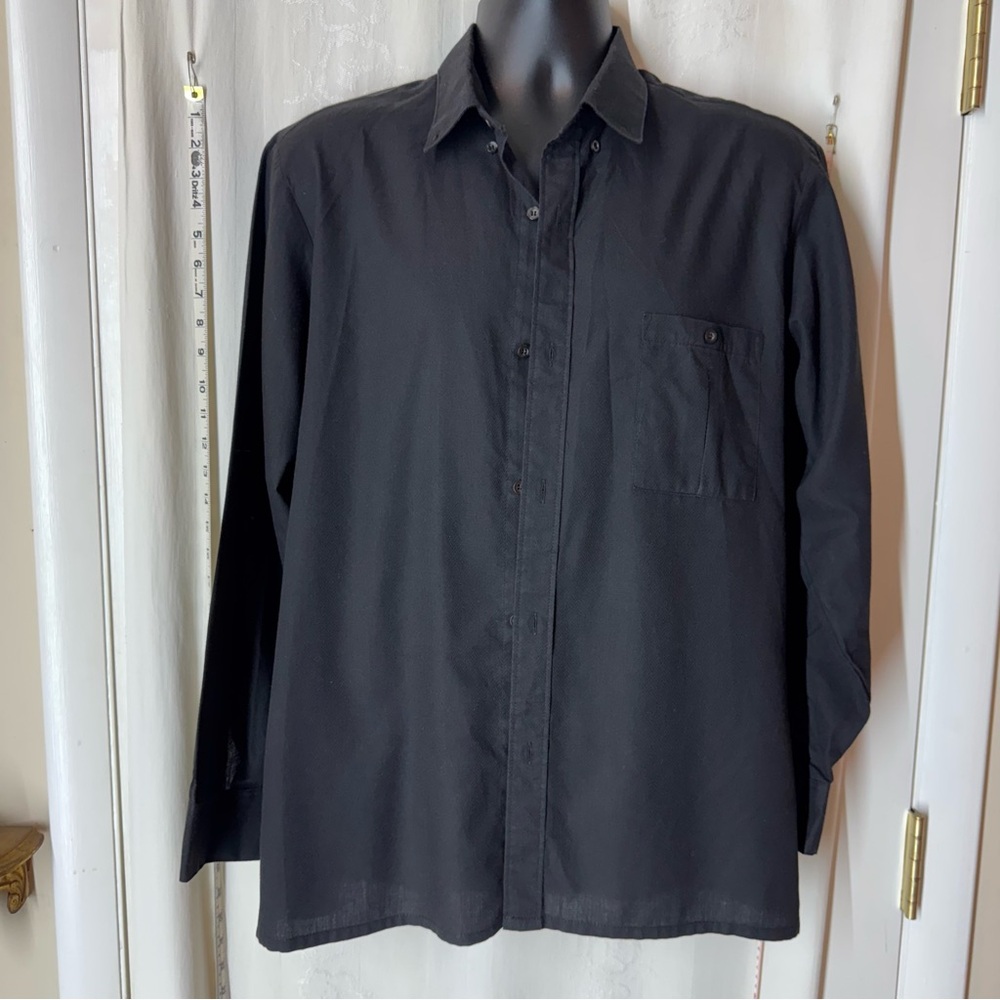 Vintage Grassroots Black Button-Up Shirt